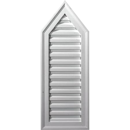 Ekena Millwork Peaked Urethane Gable Vent Louver, Functional, 12"W x 23"H GVPE12X23F